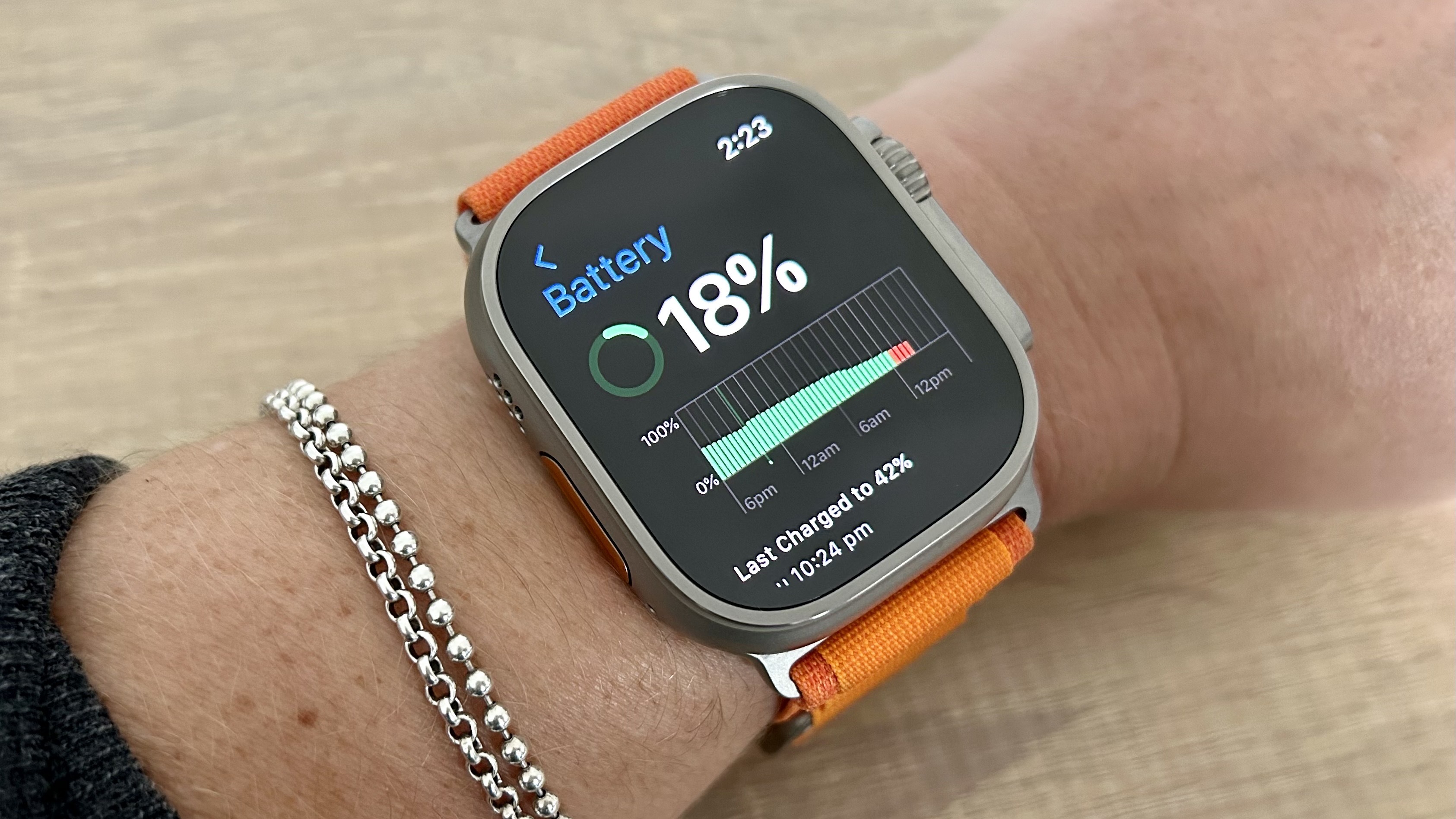 Duración de la batería del Apple Watch Ultra