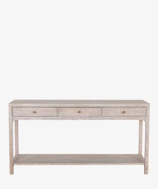 console table with rustic finish