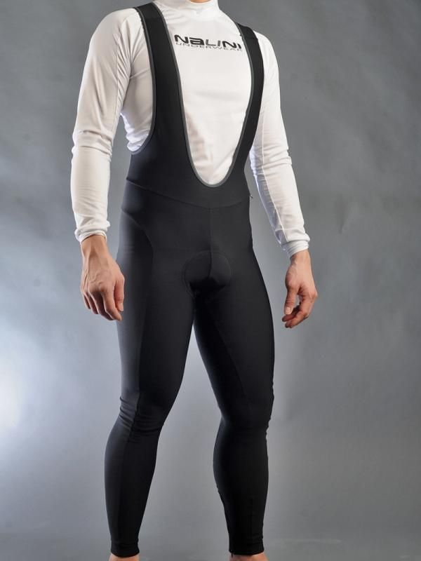 The Nalini Asterope bib tights' brushed interior is suitably warm for late winter rides above freezing and feels cozy against the skin