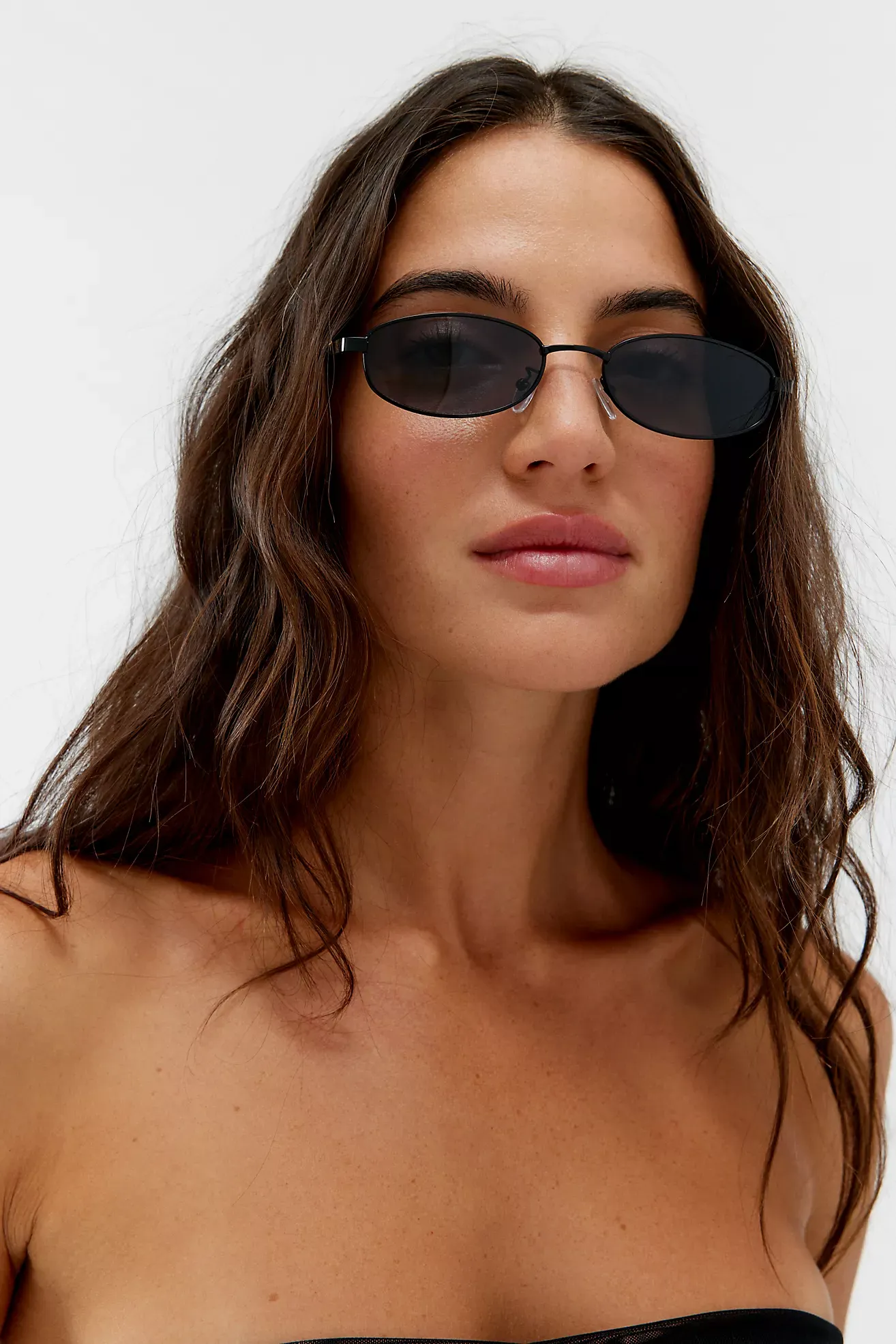 Uo Essential Metal Rectangle Sunglasses