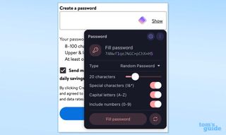 A screenshot showing how you can create new passwords in Proton Pass and auto generate them too