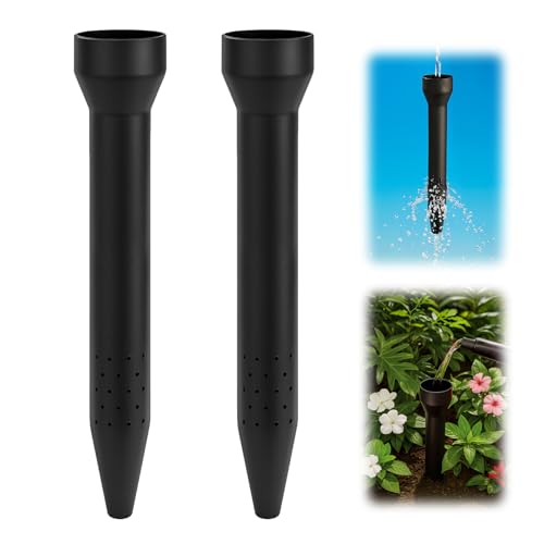 Shirylzee 2pcs Root Watering Funnels, Watering Spikes for Potted Plants, Automatic Plants Waterer, Deep Root Irrigation Spike for Garden Vegetable Plants Flowers