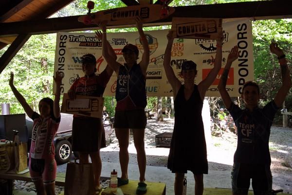 Cohutta 100 women's podium