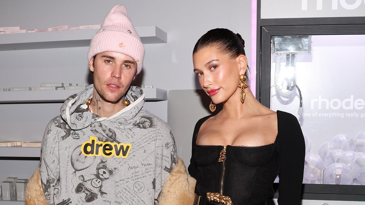 Justin Bieber and Hailey Bieber attend OBB Media’s Grand Opening of OBB Studios on January 14, 2023 in Hollywood, California