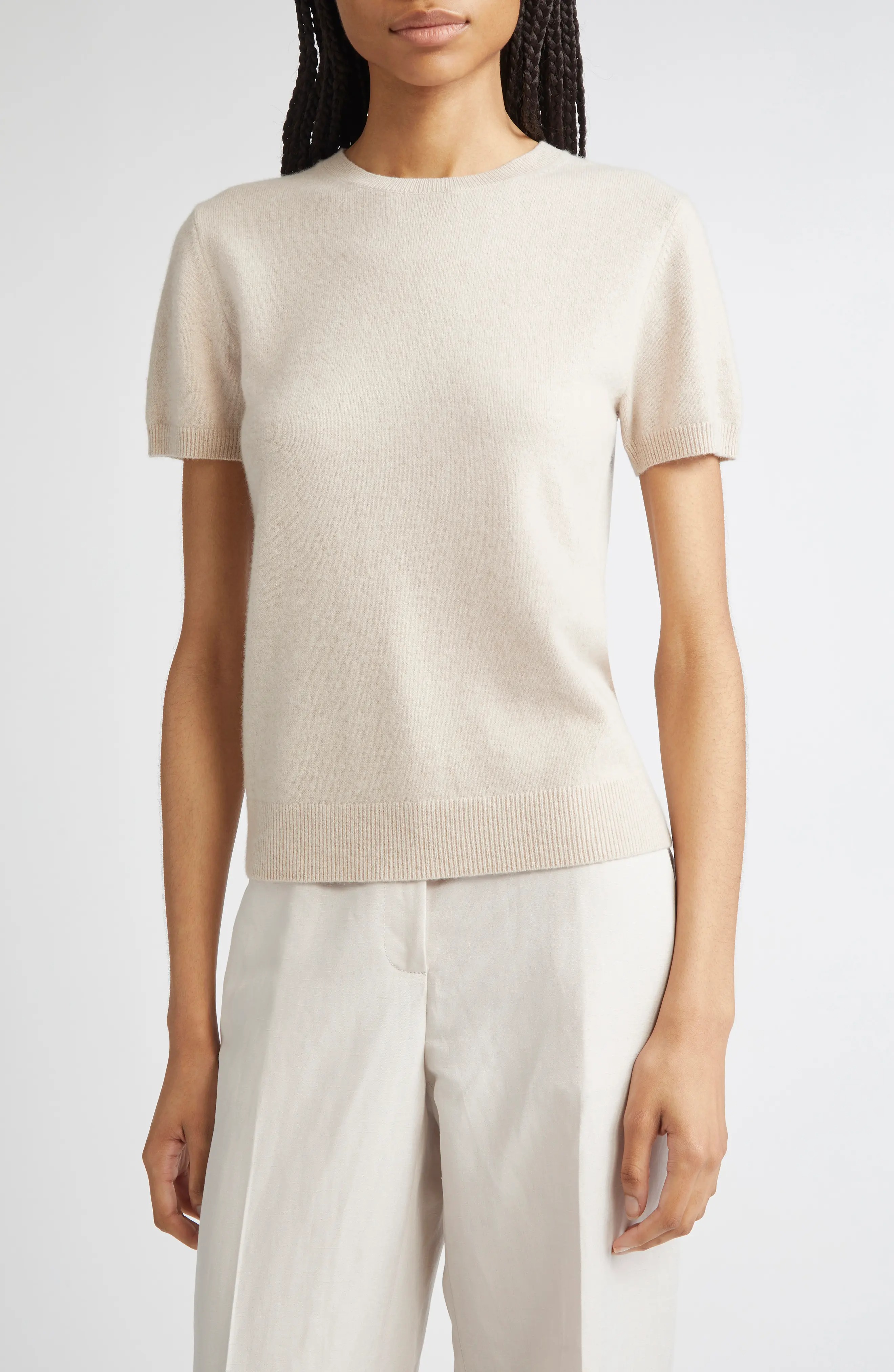 Vince, Short Sleeve Wool & Cashmere Sweater