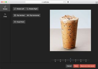 Craft 3's image editor means you can prepare pictures without the need for Photoshop