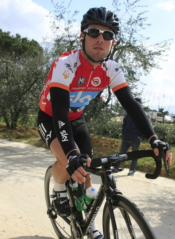 Mark Cavendish (Sky) in the red points jersey at Tirreno-Adriatico