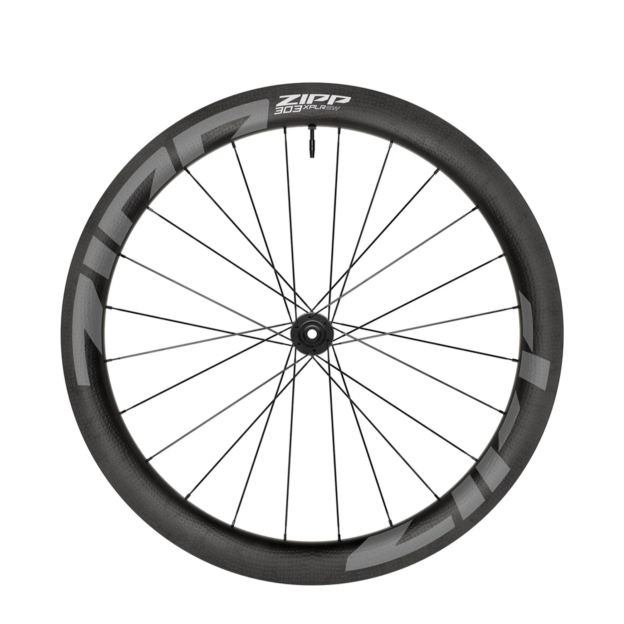 Zipp 303 XPLR SW front wheel studio image