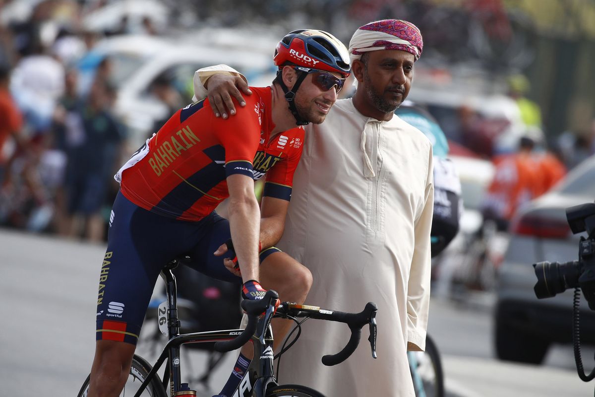Antonio Nibali poses for a photo