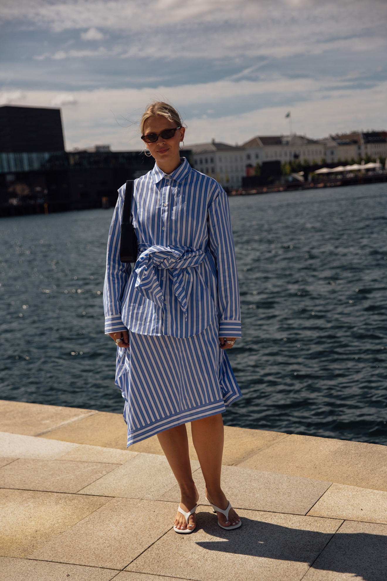 woman in euro summer vacation outfit