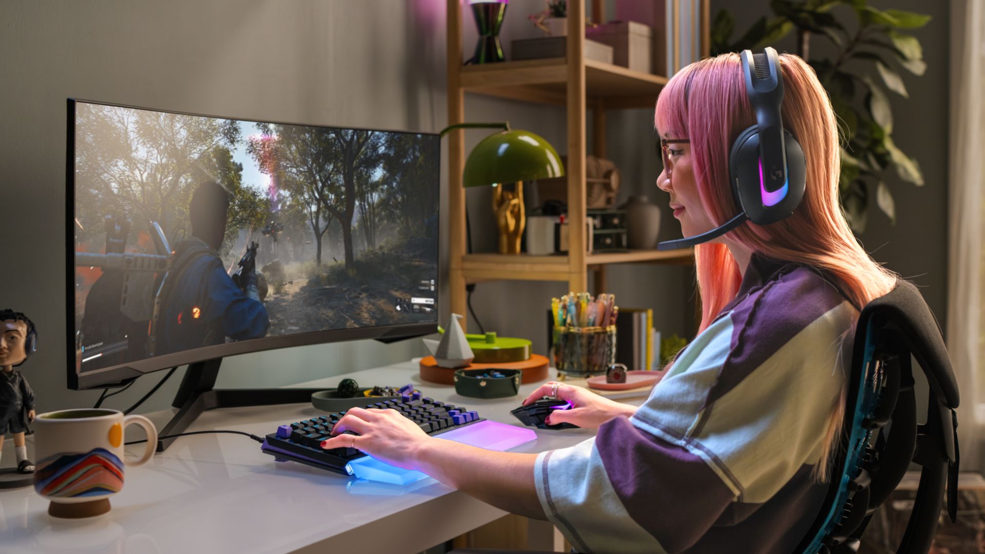 A Logitech G keyboard