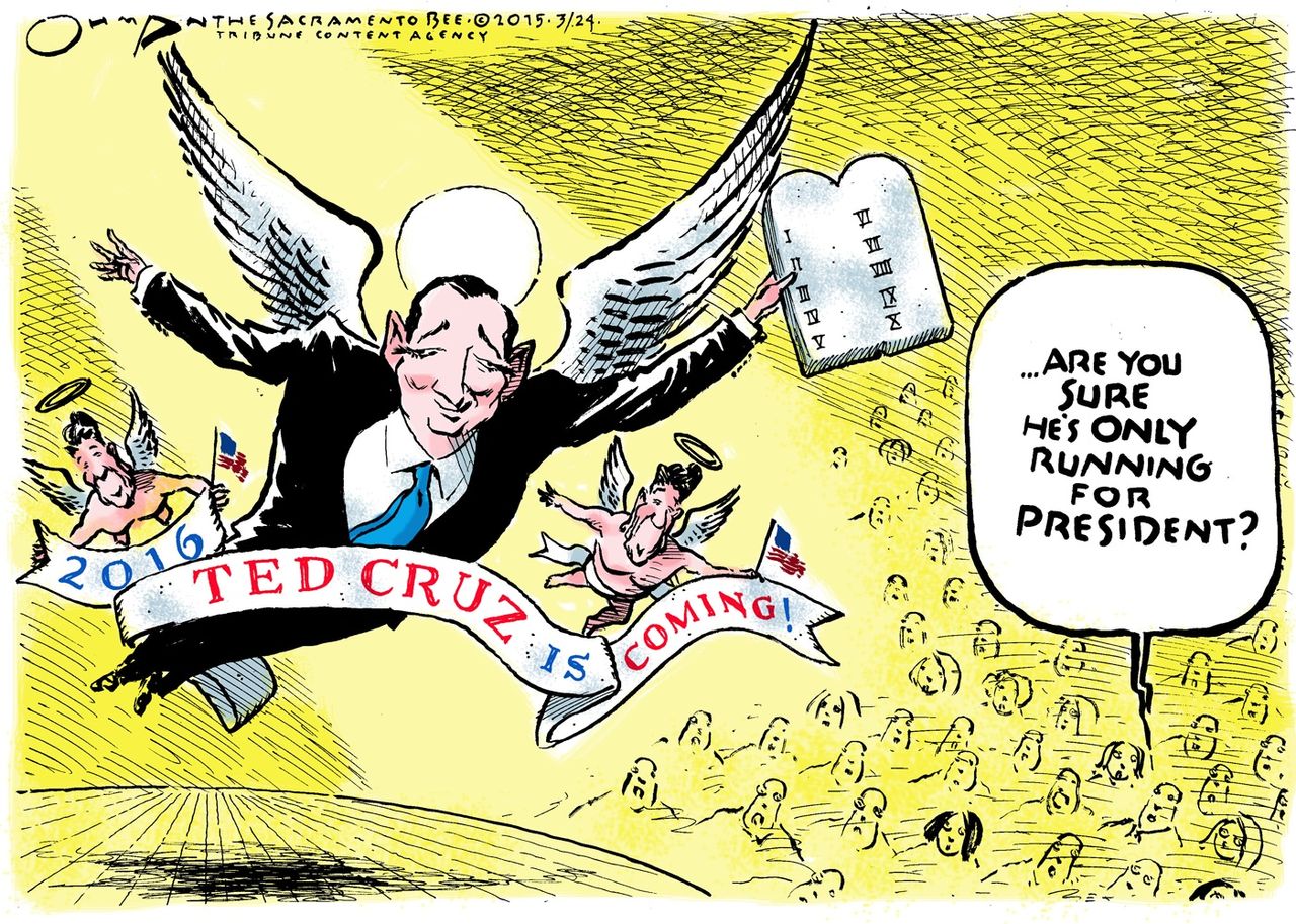 Political cartoon U.S. Ted Cruz 2016