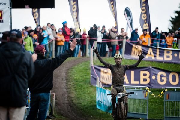 Rudi van Houts (Multivan Merida) celebrates victory