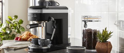 KitchenAid Artisan Espresso Machine on kitchen counter