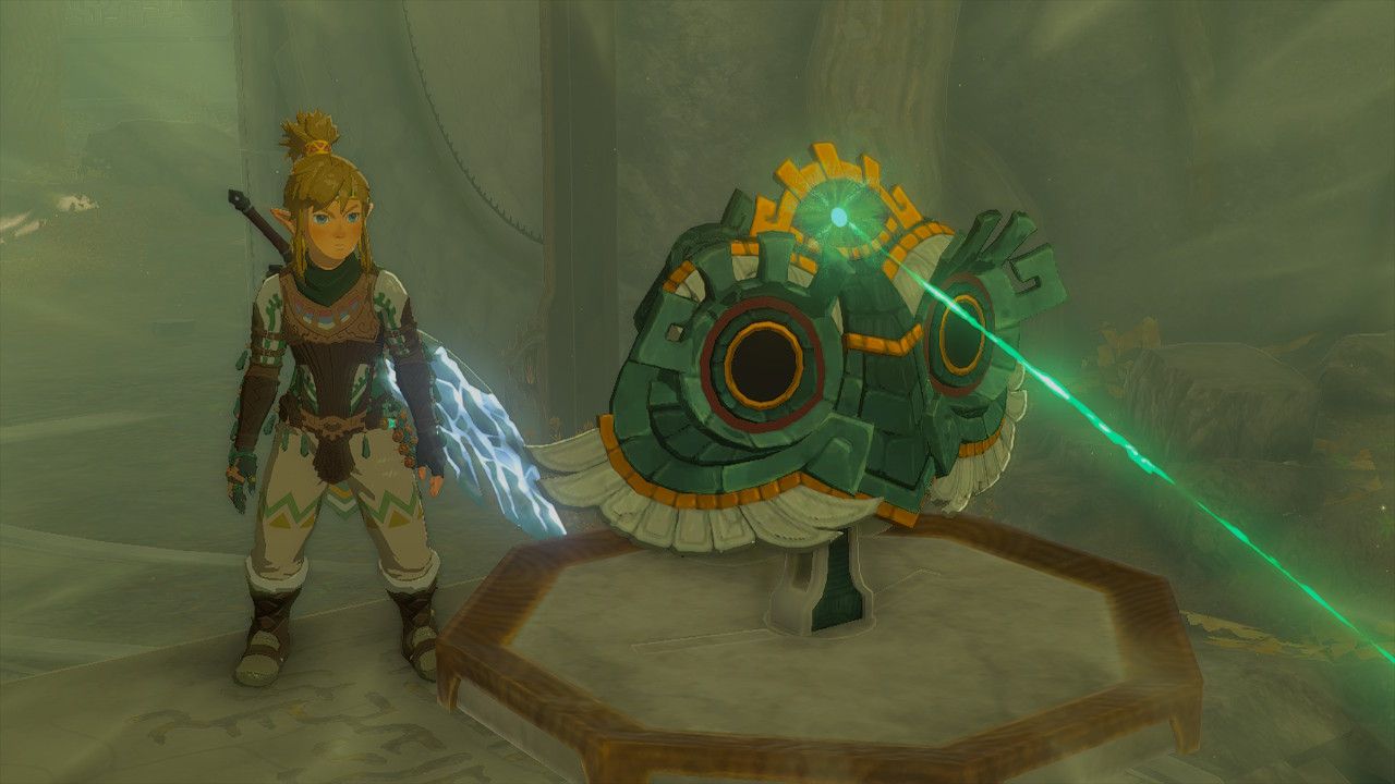 Link discovers a Zonai mask in Tears of the Kingdom