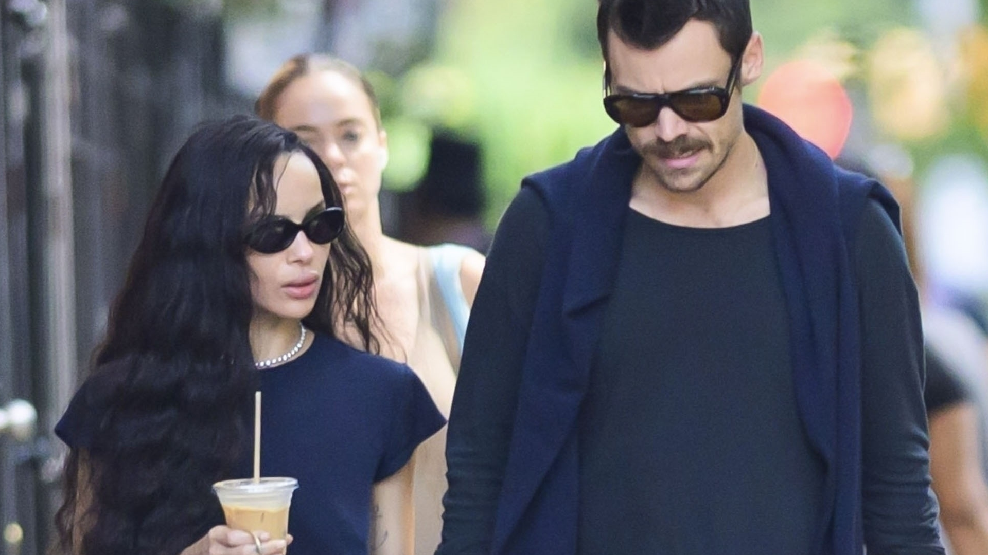 Zoë Kravitz was spotted with Harry Styles again—this time in matching T-shirts and jeans