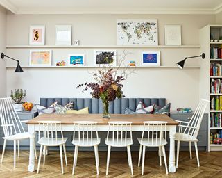 family kitchen ideas with banquette seating