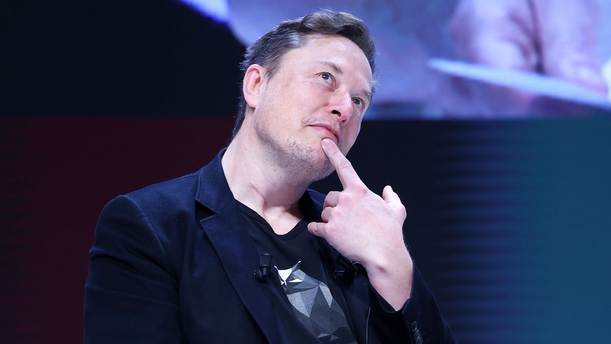 Elon Musk attends &#039;Exploring the New Frontiers of Innovation: Mark Read in Conversation with Elon Musk&#039; session during the Cannes Lions International Festival Of Creativity 2024.