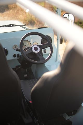 Steering wheel of Electric Moke Californian