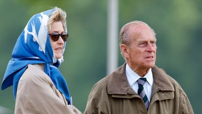 windsor, united kingdom may 12 embargoed for publication in uk newspapers until 24 hours after create date and time penelope knatchbull, lady brabourne and prince philip, duke of edinburgh attend day 3 of the royal windsor horse show in home park on may 12, 2007 in windsor, england photo by max mumbyindigogetty images