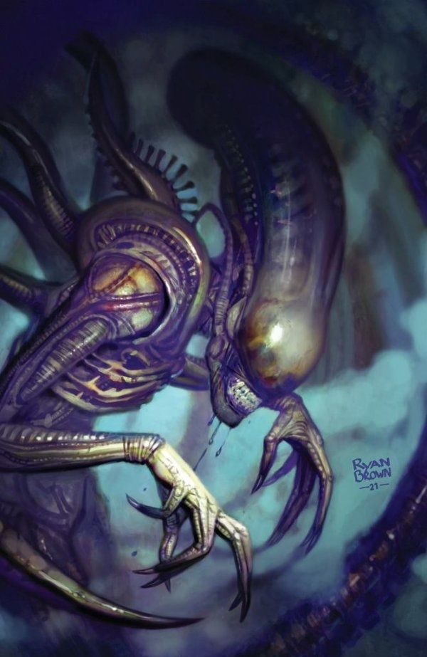 Variant covers for Marvel's "Alien #1" comic book.
