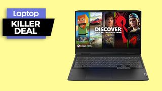 Lenovo IdeaPad Gaming 3 laptop with Xbox Game Pass on screen