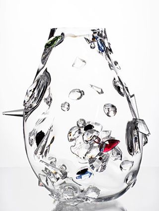 Randomly Crystalline vase