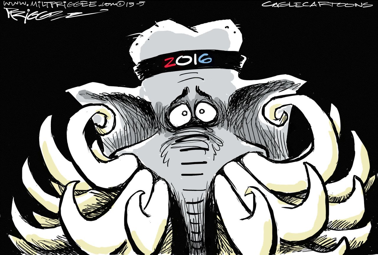 Political cartoon U.S. GOP 2016 Candidates