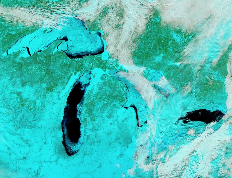 Stunning Ice-Covered Great Lakes Seen From Space (Photo) | Space