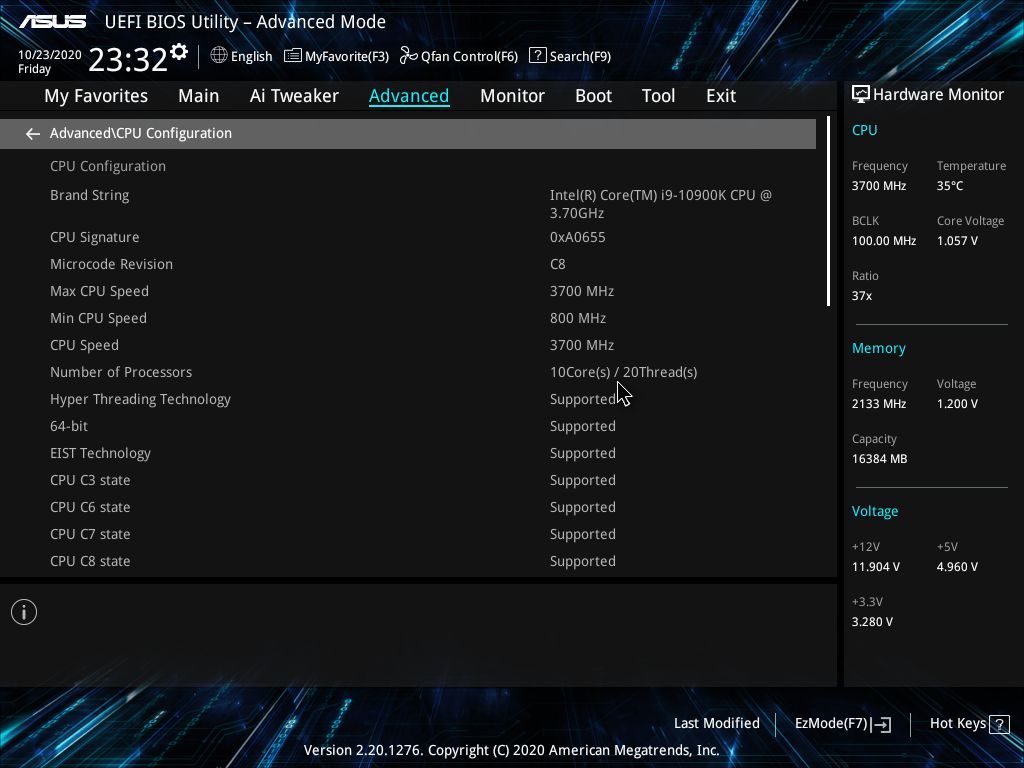 Asus Prime Z490M-Plus BIOS