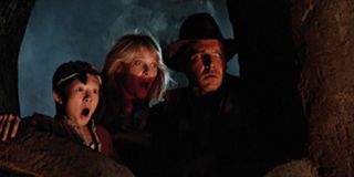 Ke Huy Quan, Kate Capshaw, and Harrison Ford in Indiana Jones and the Temple of Doom