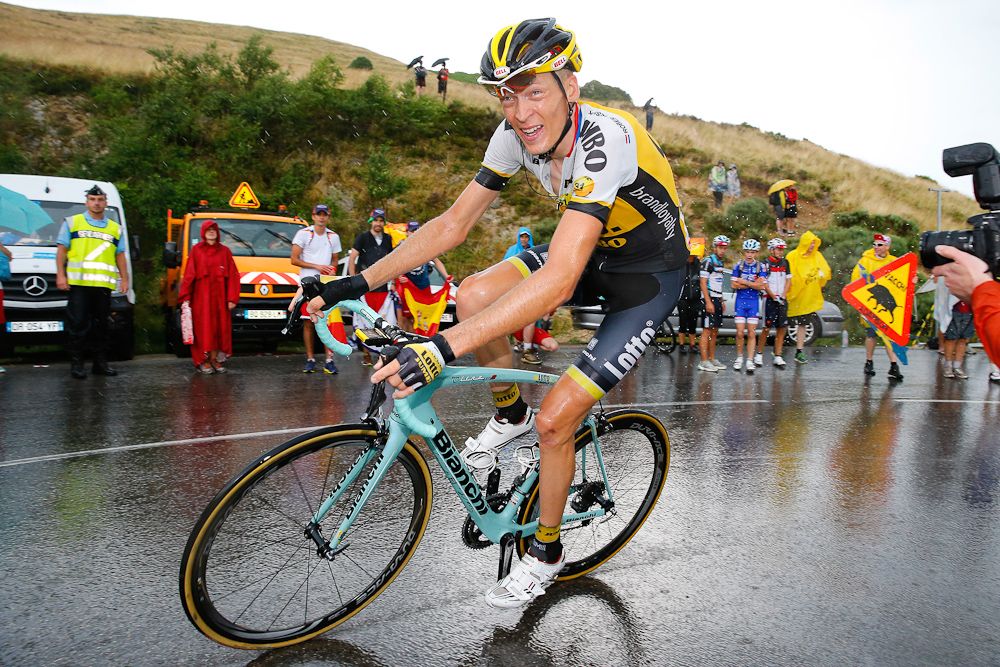 Robert Gesink on the final climb.