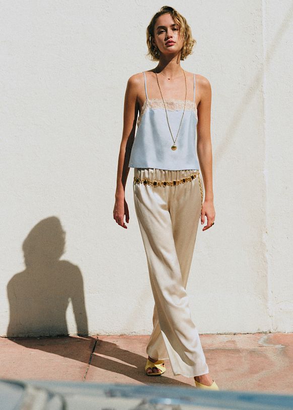 Wood Pant - Pearl - Silk - S&amp;eacute;zane