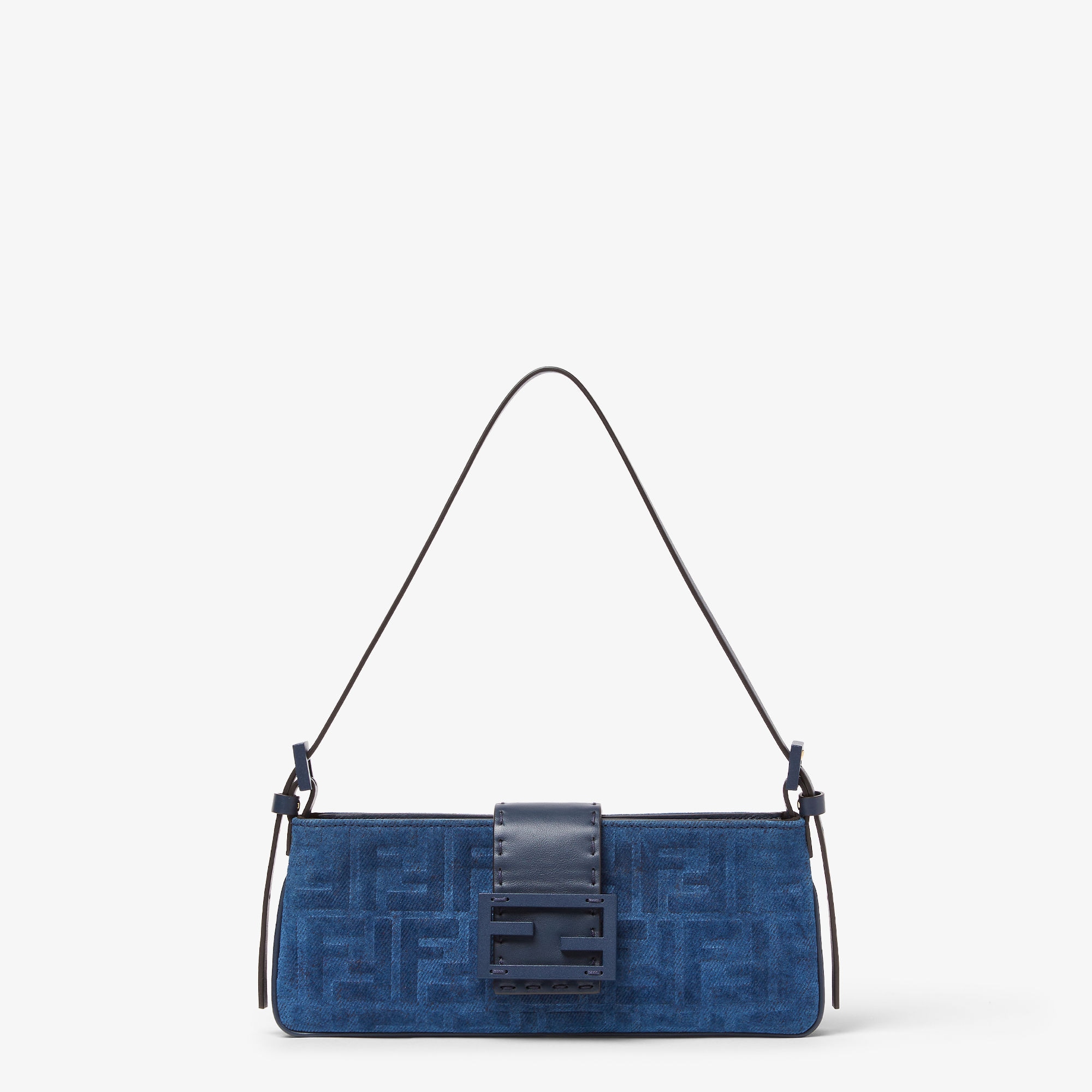 Fendi Baby B. Blue Ff Denim Flocked Mini-Bag
