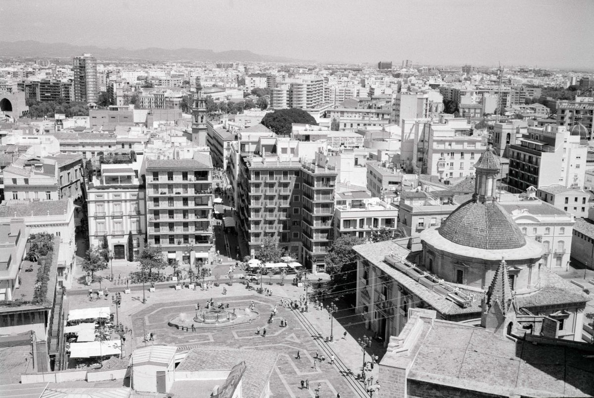 arial view of Valencia shot on Kentmere Pan 400 35mm film