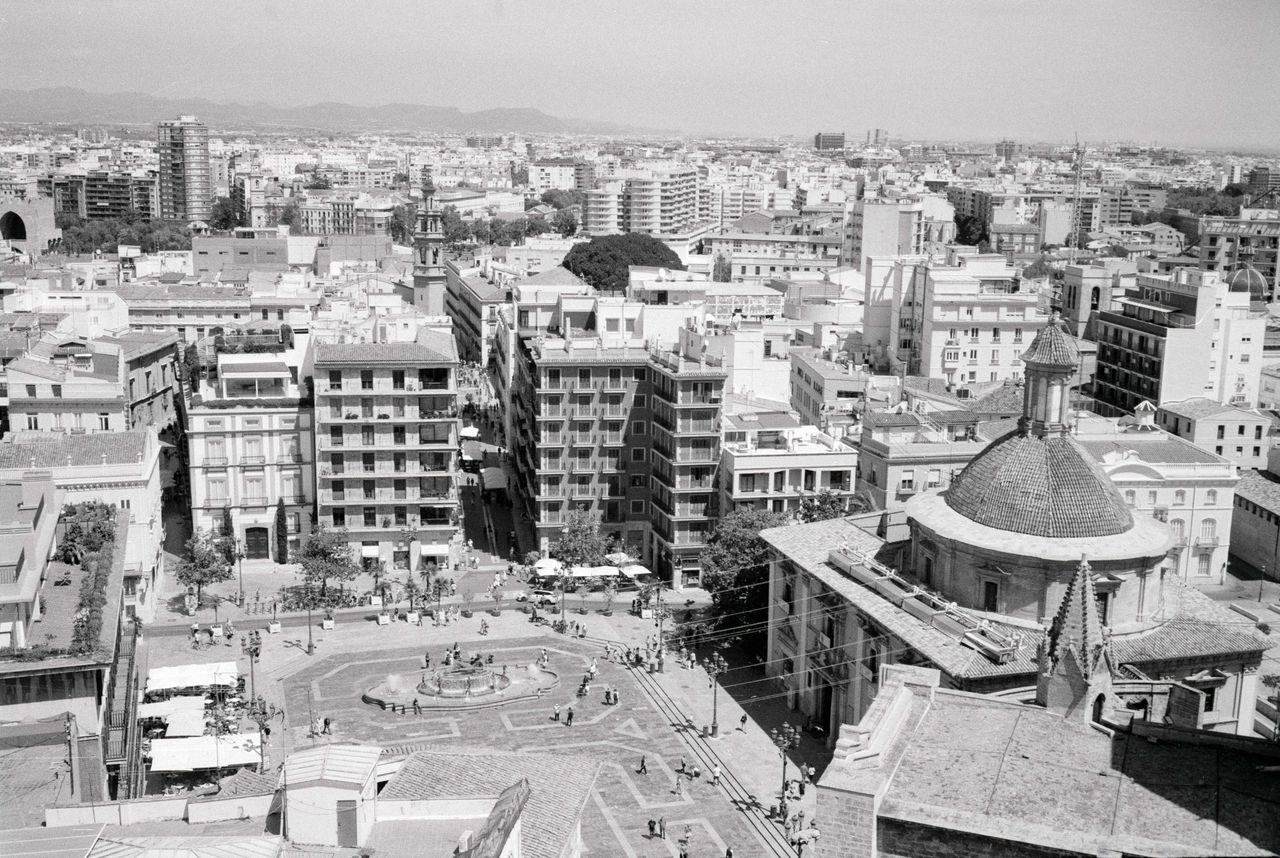 arial view of Valencia shot on Kentmere Pan 400 35mm film