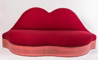 Red coloured Mae West's Lips' sofa