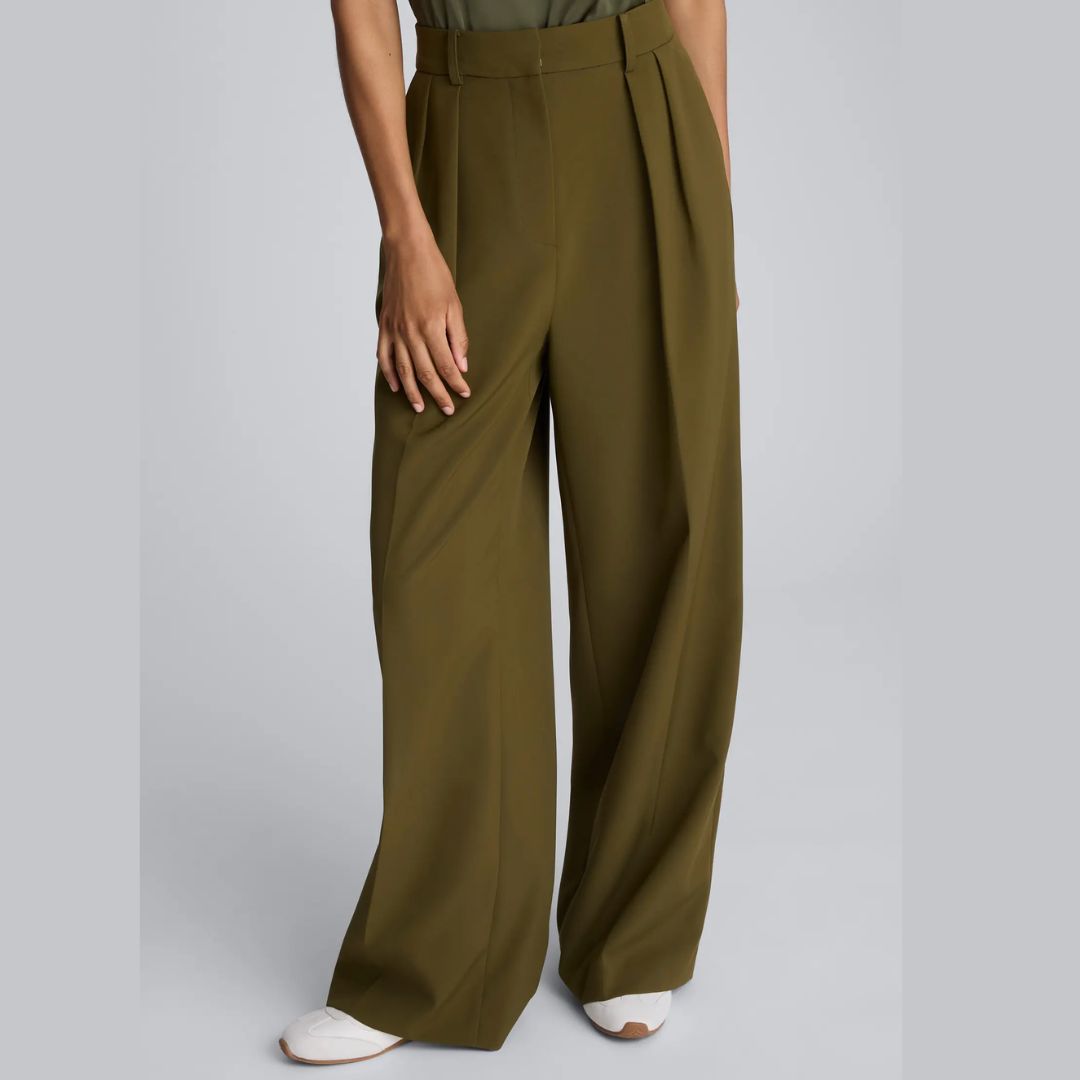 Kenneth Cole Double Pleat High Waisted Trousers