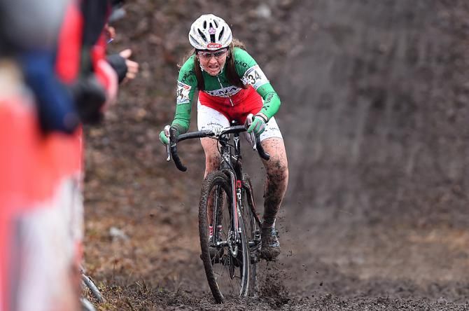 Eva Lechner parlays her mud skills to a victory in Hoogerheide