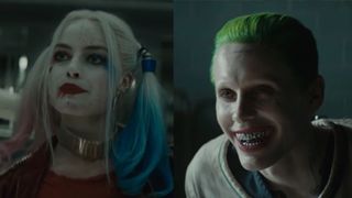 Margot Robbie and Jared Leto in Suicide Squad side by side. 