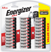 Energizer AA Batteries, 30 Pack