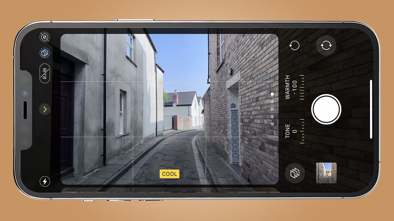 An iPhone showing the Photographic Styles settings menu around a photo