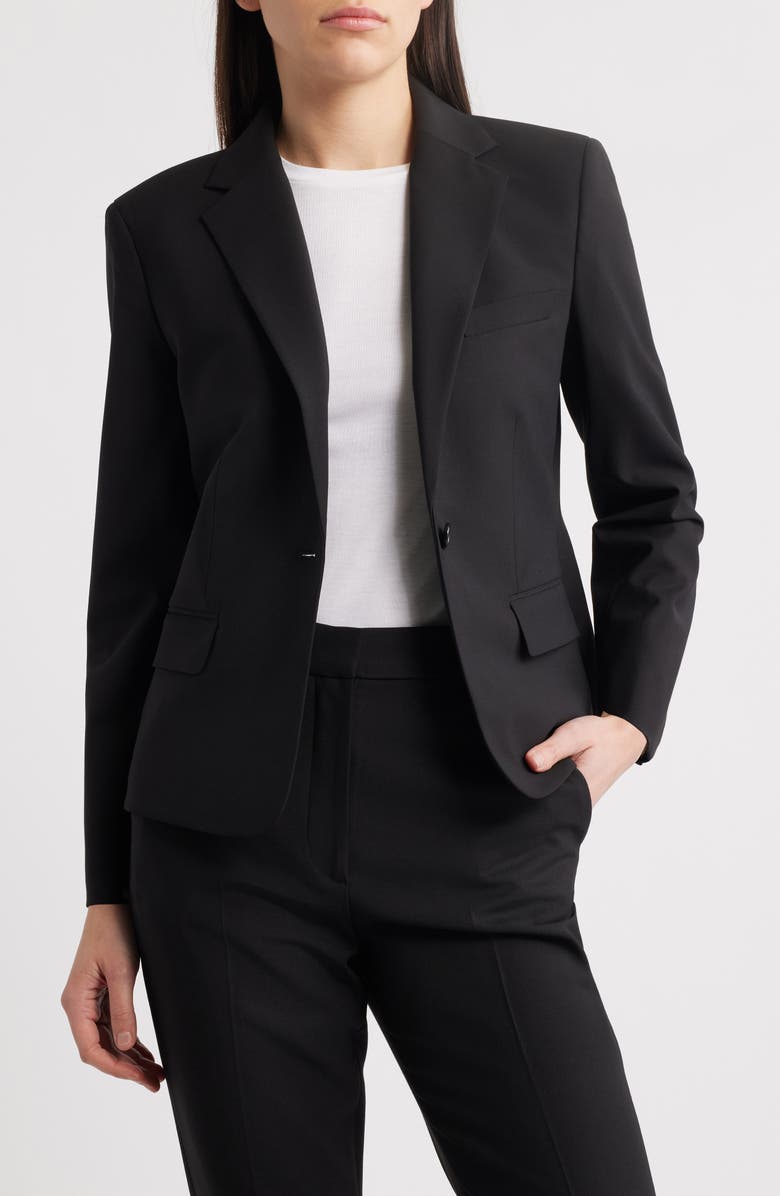 Slim Fit Stretch Wool Blazer