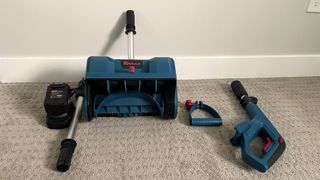 Enhulk 20V 12-inch Cordless Snow Shovel being tested in writer's home