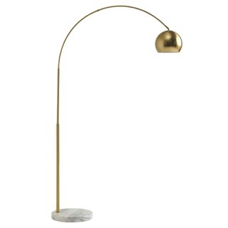 Dormify arched globe floor lamp with marble effect base