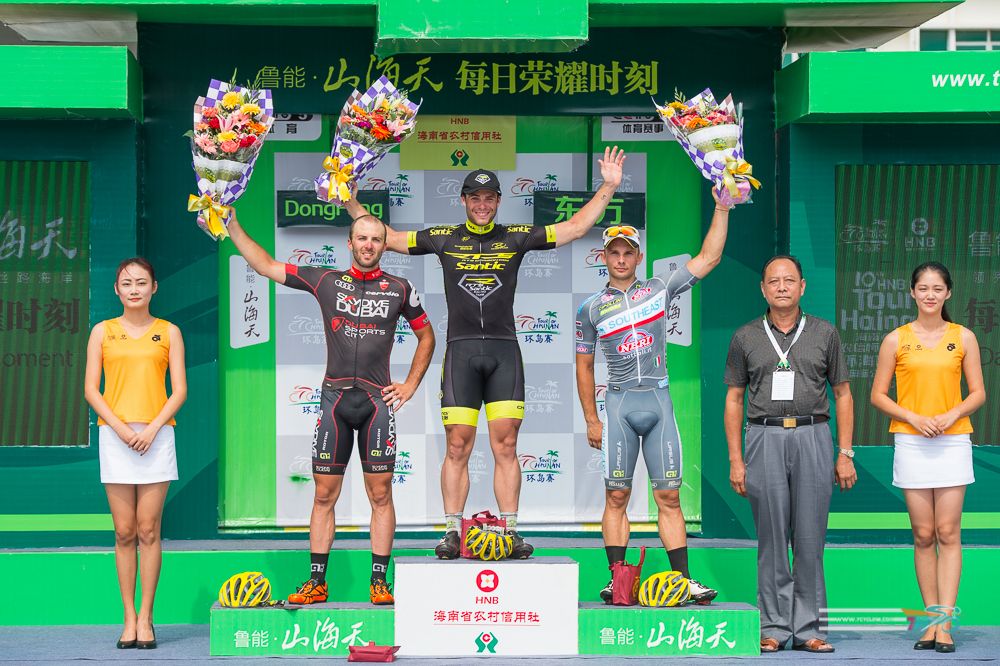 Tino Thomel atop the podium