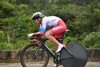 Olga Zabelinskaya, second in the women's time trial, Rio 2016 Olympic Games