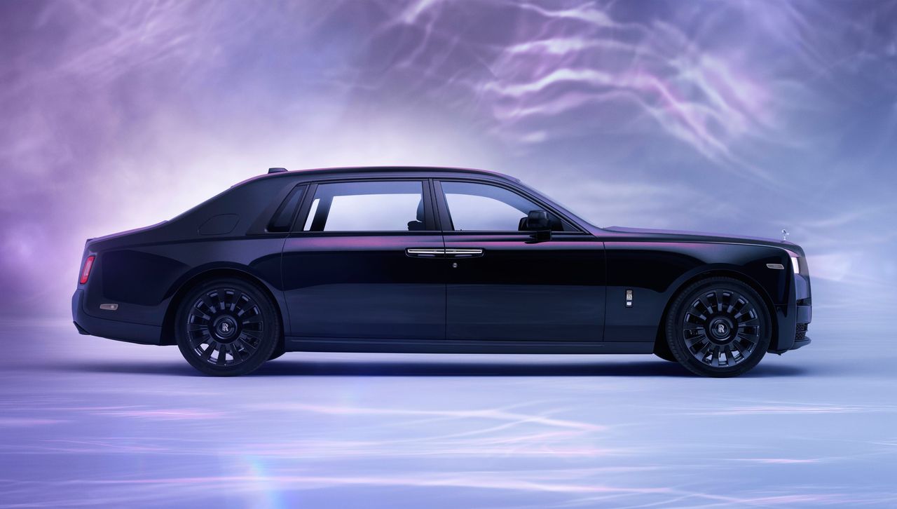 Rolls-Royce Phantom Syntopia by Iris van Herpen, side view in studio