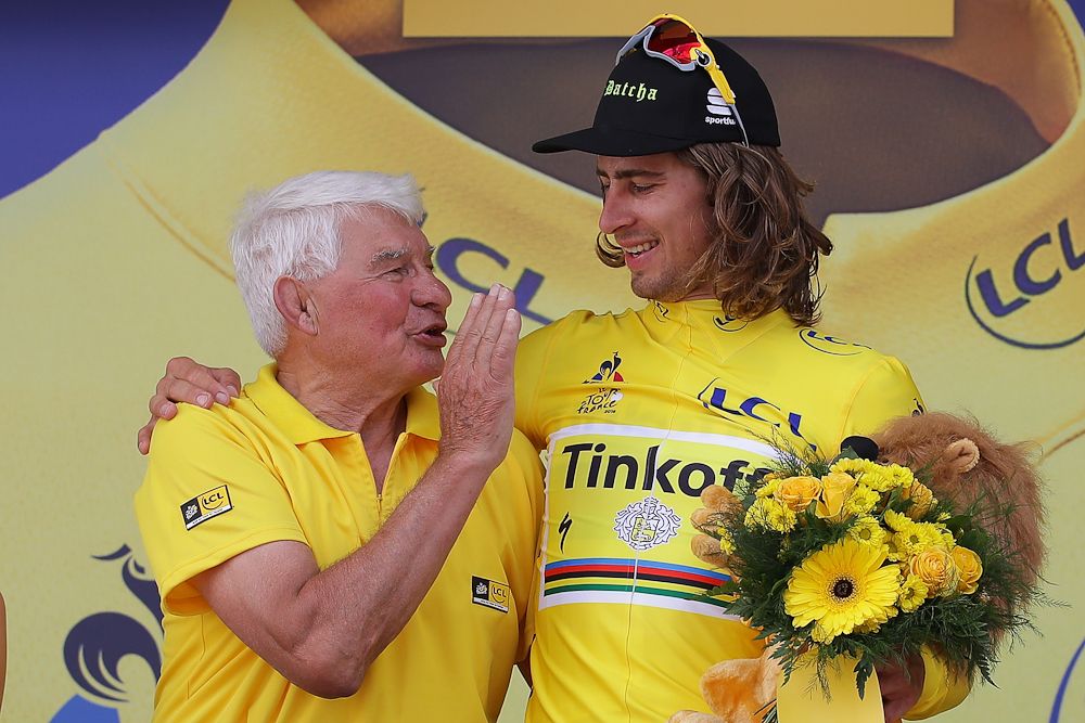 Peter Sagan meets legendary racer Raymond Poulidor