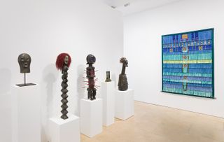 View of sculptures at Talisman Stephen Friedman Gallery